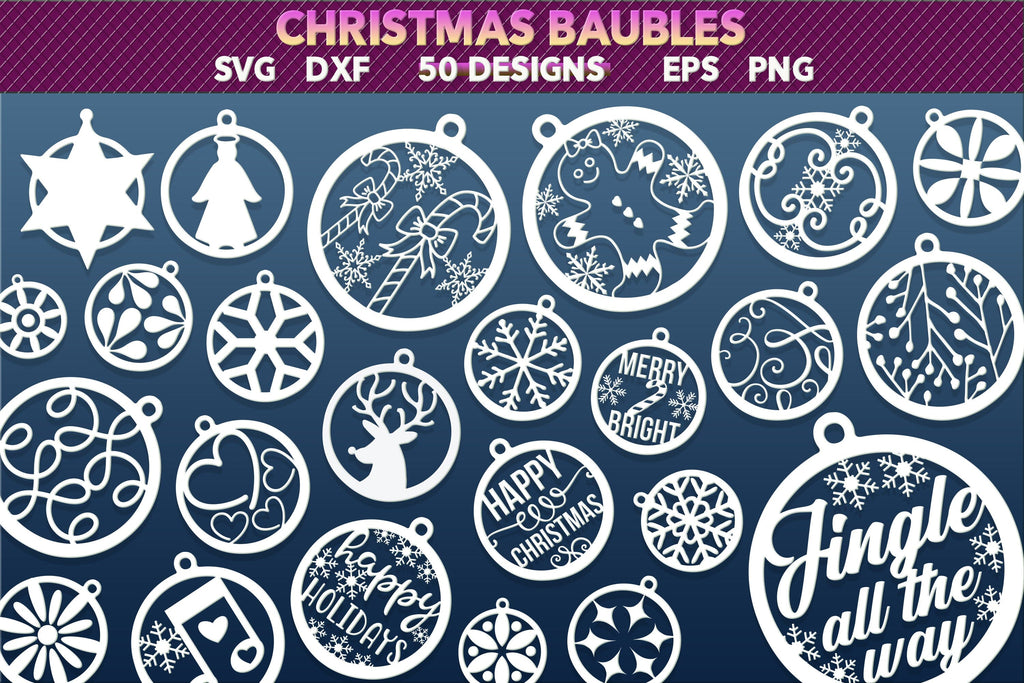 Christmas Baubles SVG - So Fontsy