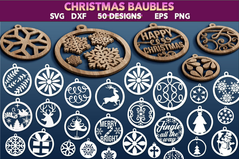 Christmas Baubles SVG - So Fontsy