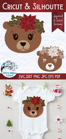 Christmas Bear SVG SVG Wispy Willow Designs 