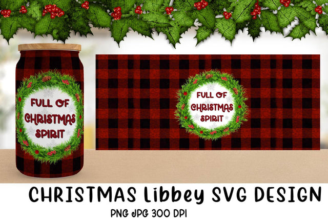 Christmas Beer Can Glass Full Wrap Sublimation. Glass Can. Sublimation Samaha Design 