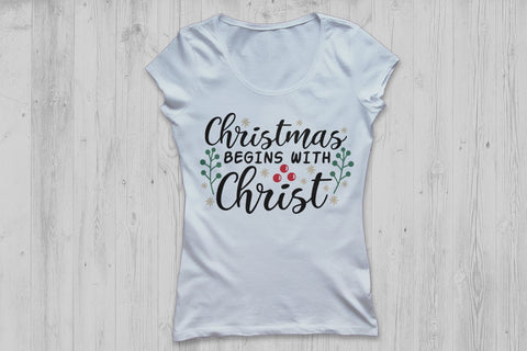 Christmas Begins with Christ| Christmas SVG Cutting Files. SVG CosmosFineArt 