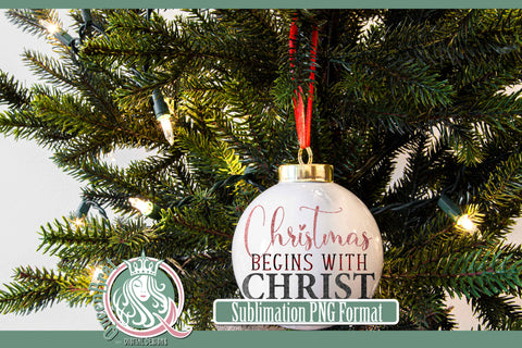 Christmas Begins With Christ Sublimation Sublimation QueenBrat Digital Designs 