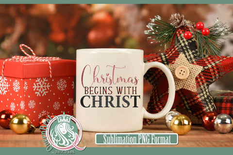 Christmas Begins With Christ Sublimation Sublimation QueenBrat Digital Designs 