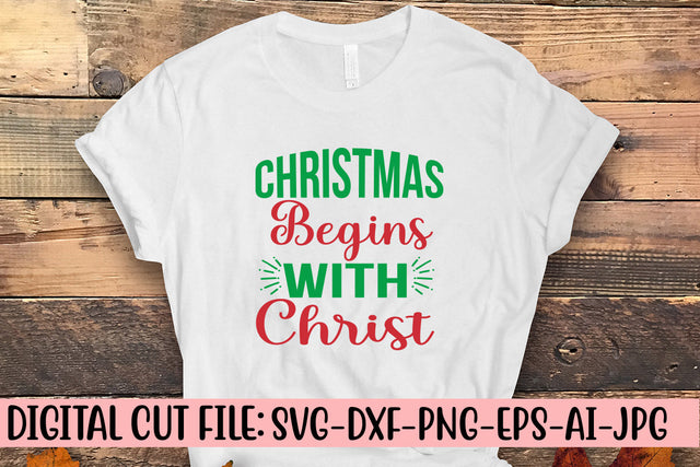 Christmas Begins With Christ SVG Design SVG Syaman 