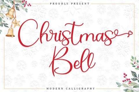 Christmas Bell Font Sakha Design Studio 