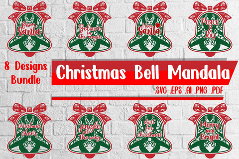 Christmas Bell Mandala Bundle SVG zafrans studio 