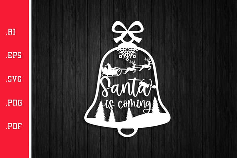 Christmas Bell Paper Cut Bundle SVG EPS AI PNG PDF SVG Slim Studio 