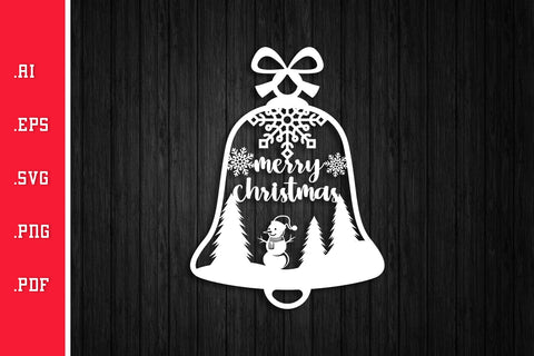 Christmas Bell Paper Cut Bundle SVG EPS AI PNG PDF SVG Slim Studio 
