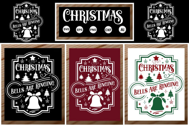 Christmas Bells Are Ringing Round Porch SVG SVGs,Quotes and Sayings,Food & Drink,On Sale, Print & Cut SVG DesignPlante 503 