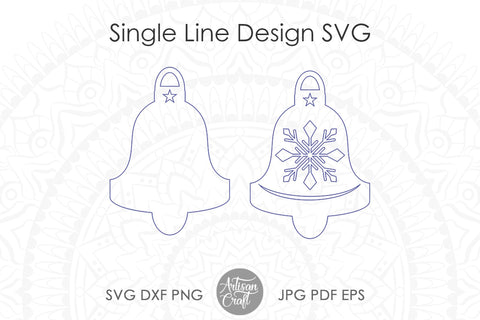 Christmas bells SVG, laser cut Christmas ornament SVG Artisan Craft SVG 