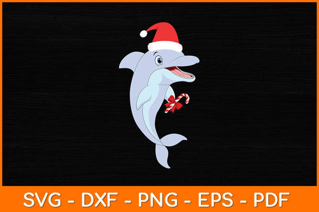 Christmas Beluga Whale Santa Hat Svg Design SVG artprintfile 