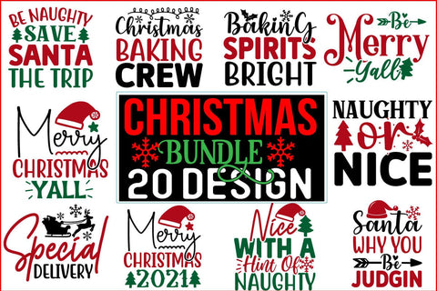 Christmas Big Design Bundle 300+ Design SVG CraftingStudio 
