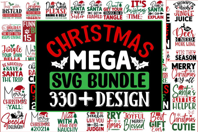 Christmas Big Design Bundle 300+ Design SVG CraftingStudio 