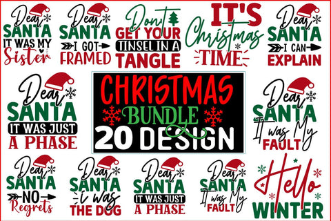 Christmas Big Design Bundle 300+ Design SVG CraftingStudio 