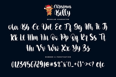 Christmas Billy Font Letterara 