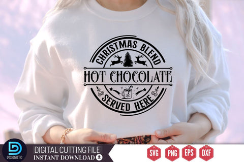 Christmas blend hot chocolate served here SVG SVG DESIGNISTIC 