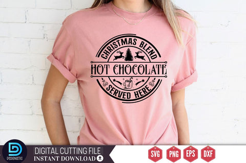 Christmas blend hot chocolate served here SVG SVG DESIGNISTIC 