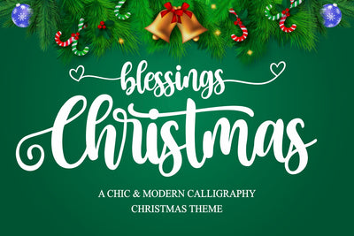 Christmas Blessings Font Mozarella 
