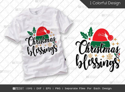 Christmas Blessings SVG Cut File | Winter Svg | Family Christmas Svg| Merry Christmas Svg | Holiday Svg | Christmas Svg | T-shirt Design SVG ETC Craft 