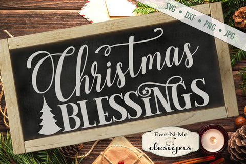 Christmas Blessings - Tree - SVG SVG Ewe-N-Me Designs 