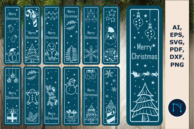 Christmas Bookmark Laser Cut SVG Bundle SVG MD JOYNAL ABDIN 