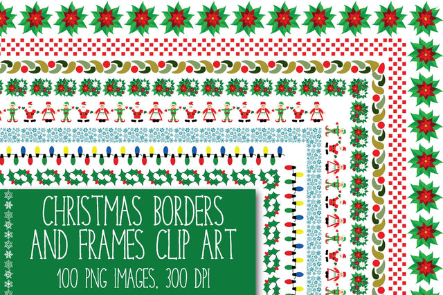 Christmas Borders and Frames Clip Art Sublimation Old Market 