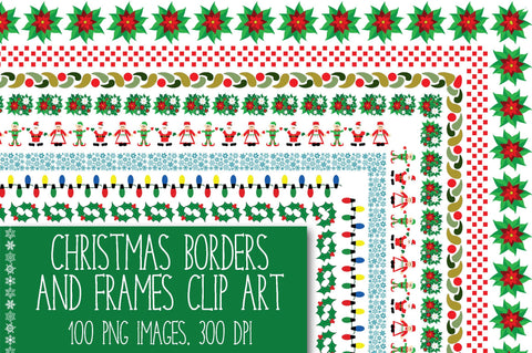 Christmas Borders and Frames Clip Art Sublimation Old Market 