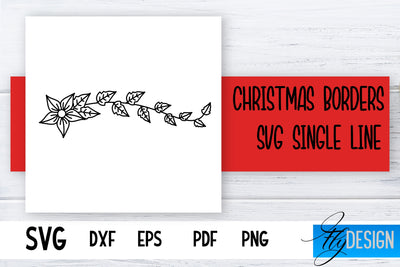 Christmas Borders Single Line SVG | Foil Quill Designs | Embossing SVG | Engraving SVG SVG Fly Design 
