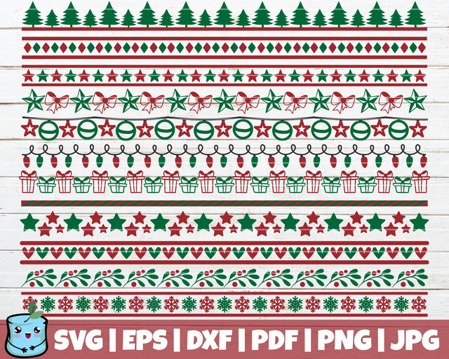 Christmas Borders SVG Bundle SVG MintyMarshmallows 