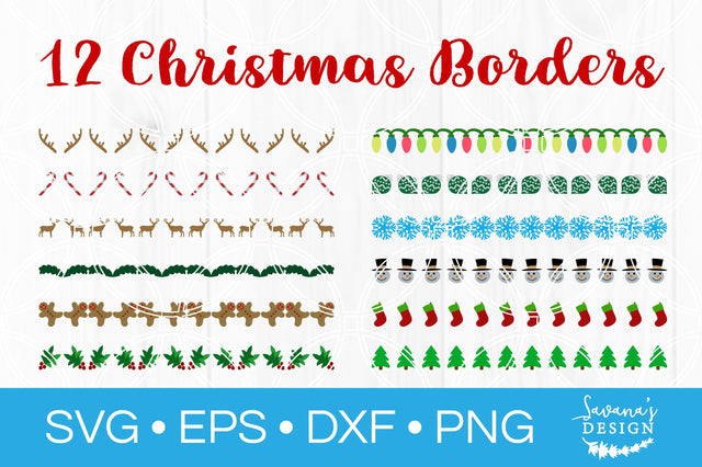 Christmas Borders SVG SVG SavanasDesign 