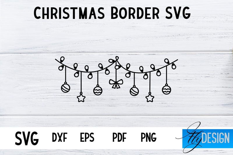 Christmas Borders SVG | Xmas Designs | Christmas SVG SVG Fly Design 