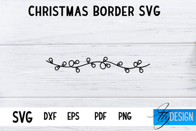 Christmas Borders SVG | Xmas Designs | Christmas SVG SVG Fly Design 