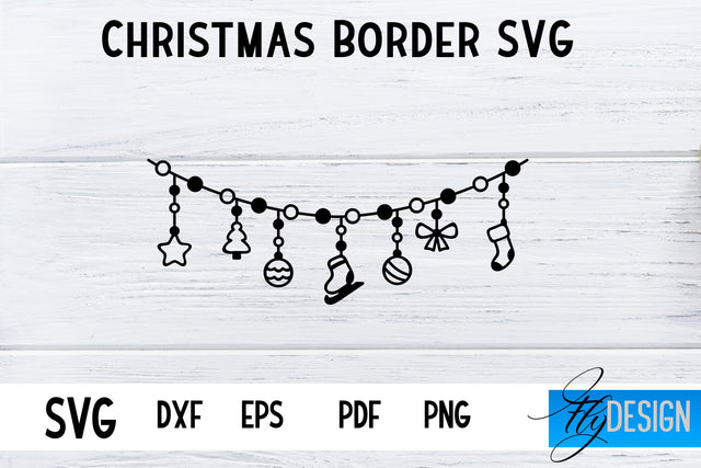 Christmas Borders SVG | Xmas Designs | Christmas SVG SVG Fly Design 