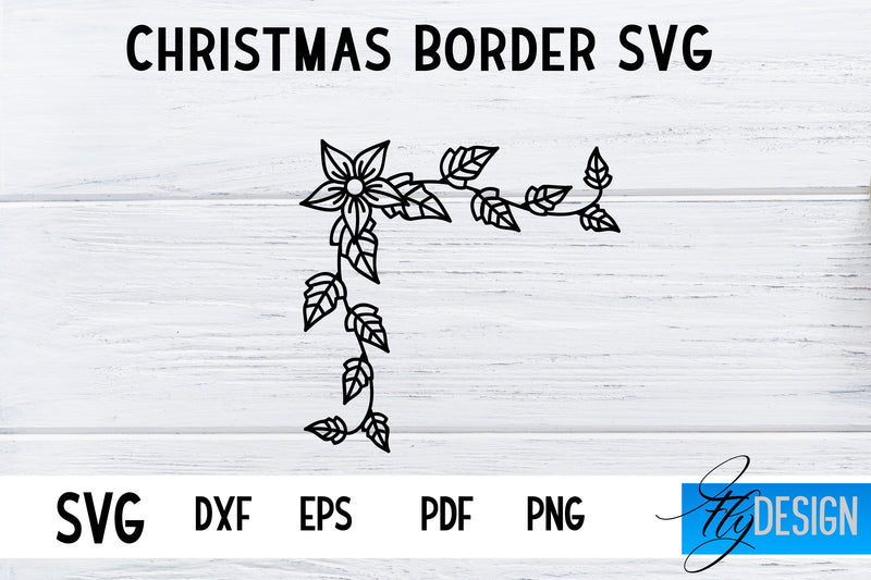 Christmas Borders SVG | Xmas Designs | Christmas SVG SVG Fly Design 