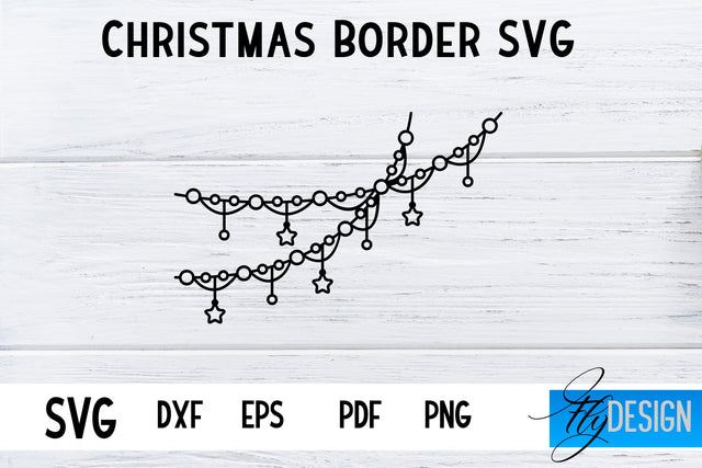 Christmas Borders SVG | Xmas Designs | Christmas SVG SVG Fly Design 