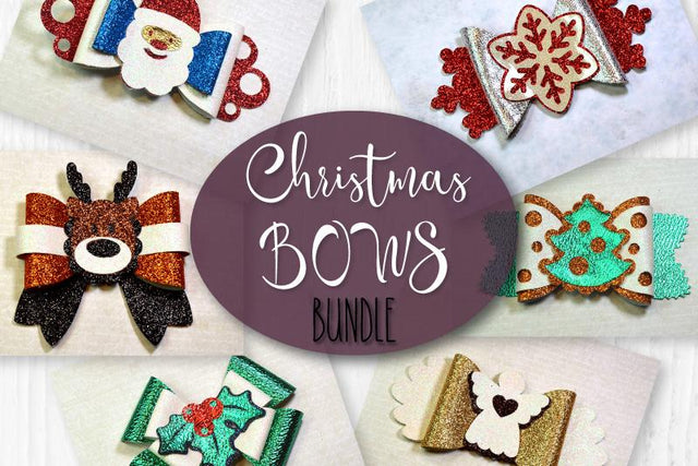 Christmas bows bundle SVG ArtiCuties 