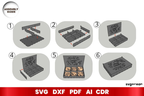 Christmas Box Laser Cut | 11 Christmas Toys | Glowforge SVG SvgOcean 