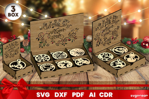 Christmas Box Laser Cut | 11 Christmas Toys | Glowforge SVG SvgOcean 