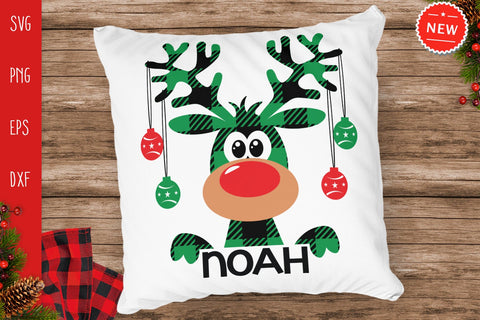 Christmas Boy Name Svg, Buffalo Plaid Moose SVG, Moose Svg, Buffalo Plaid SVG, Christmas Moose Svg SVG SvgMonkeys 