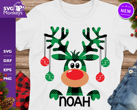 Christmas Boy Name Svg, Buffalo Plaid Moose SVG, Moose Svg, Buffalo Plaid SVG, Christmas Moose Svg SVG SvgMonkeys 