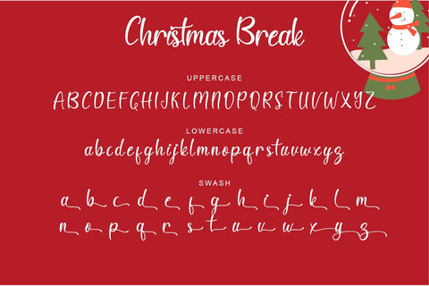 Christmas Break Font Prasetya Letter 