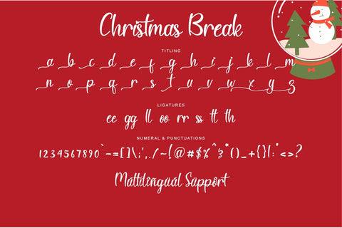 Christmas Break Font Prasetya Letter 