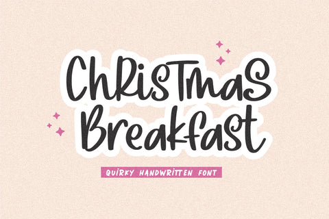 Christmas Breakfast Font Mozarella 