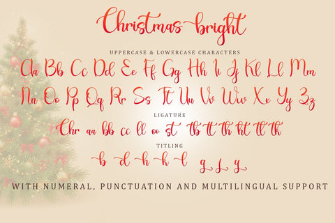 Christmas Bright Font Sakha Design Studio 