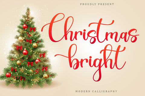 Christmas Bright Font Sakha Design Studio 