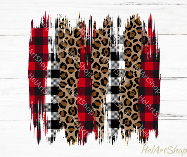 Christmas Brush stroke png, Sublimation png, Plaid, Cheetah Strokes Png Sublimation _HelArtShop_ 