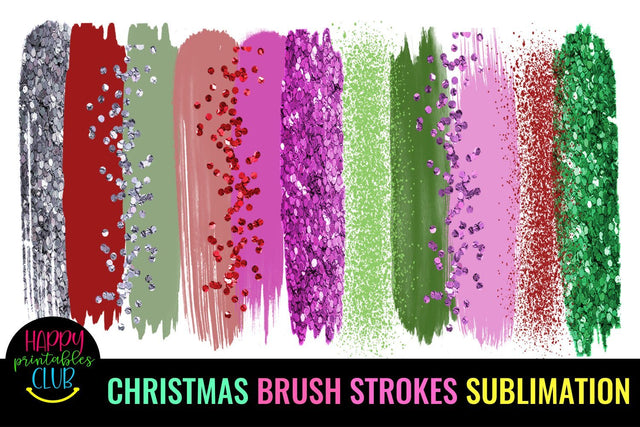 Christmas Brush Strokes Sublimation-Brush Strokes Background Sublimation Happy Printables Club 