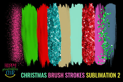 Christmas Brush Strokes Sublimation-Brush Strokes Background Sublimation Happy Printables Club 