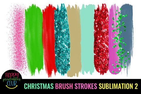 Christmas Brush Strokes Sublimation-Brush Strokes Background Sublimation Happy Printables Club 