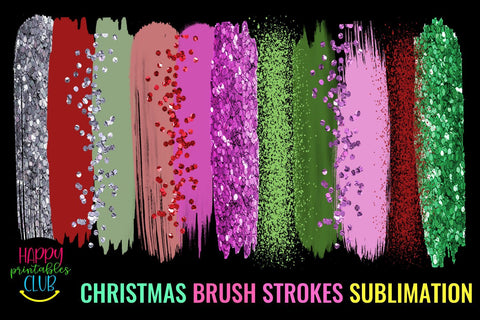 Christmas Brush Strokes Sublimation-Brush Strokes Background Sublimation Happy Printables Club 